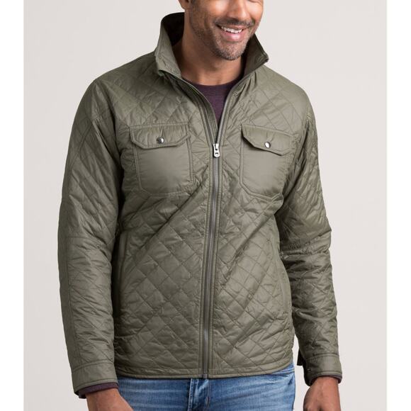 Kuhl Kadence Quilted Shirt Jacket Lightweight Puffer Men's LARGE Olive Green - Picture 1 of 10